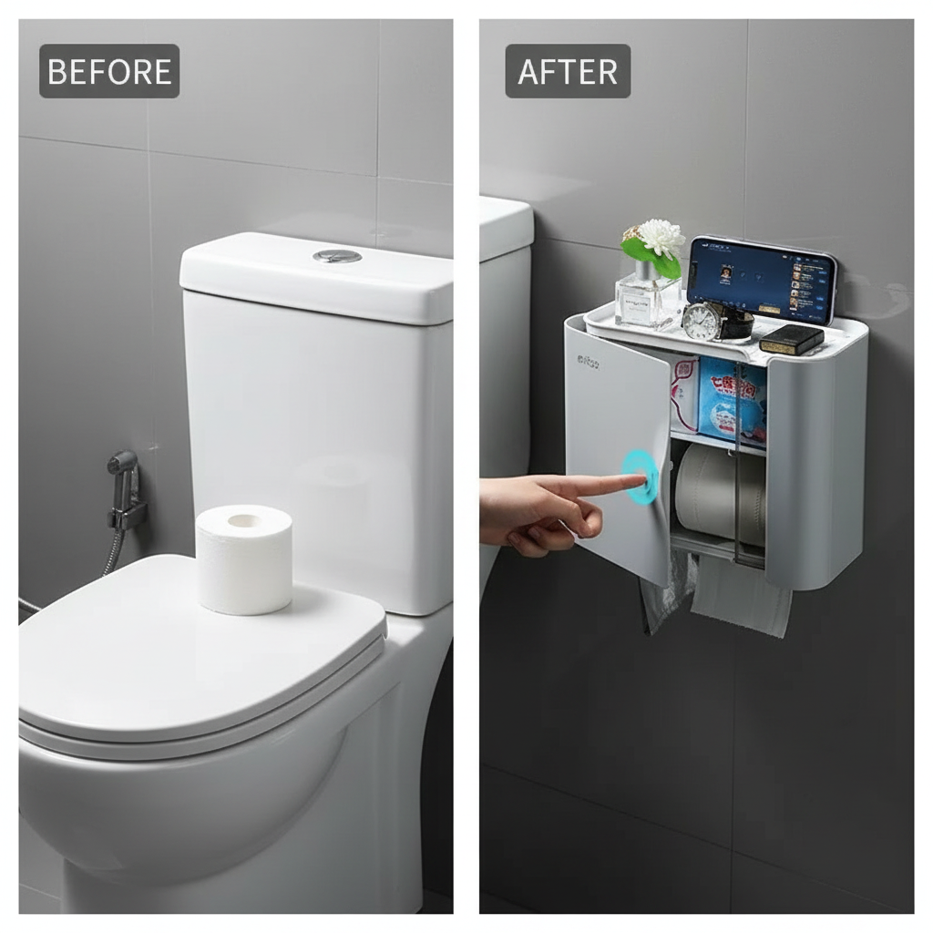 Waterproof Wall Mounted Toilet Paper Holder